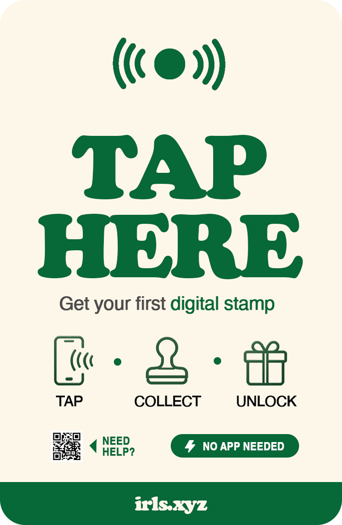 IRLs tap card front